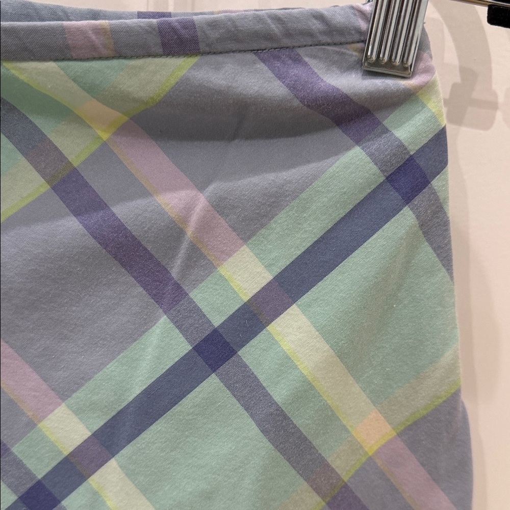 GAP Plaid Skirt in Pastel Blue and Green - Picture 5 of 8